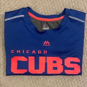 Majestic Kids Blue and Red Chicago Cubs Tee